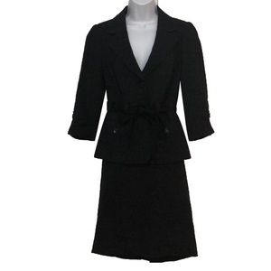 Classiques Entier Navy/Black Wool Skirt Suit